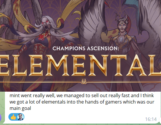 Elementals Champions: Mint & Presale Sold Out Fast