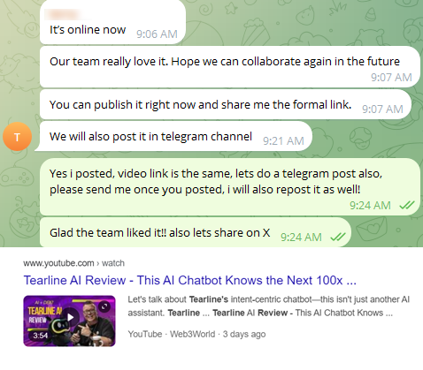 Tearline Tap2Earn AI Chatbot: 1 Million Players & #1 Google Ranking